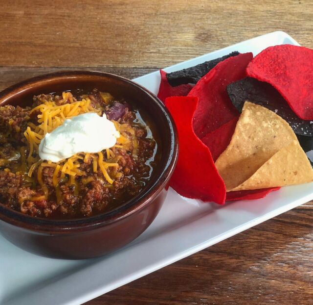 Rainy days call for a bowl of chili to warm you from the inside out!