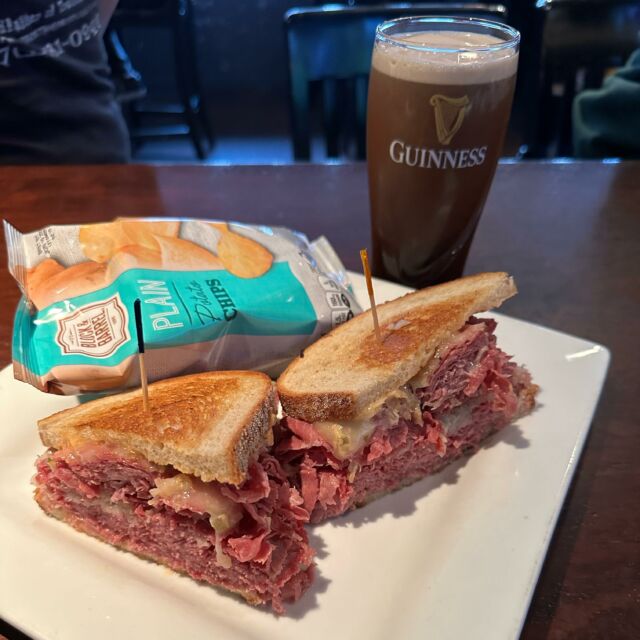 Check out our St.Patricks Day Food Specials running from Friday 3/15 through Sunday 3/17!☘️Corned Beef Reuben - 10oz of slow cooked corned beef on grilled rye smothered with melted Swiss and tossed with sauerkraut (pictured)☘️Corned Beef Special☘️Corned Beef & Cabbage